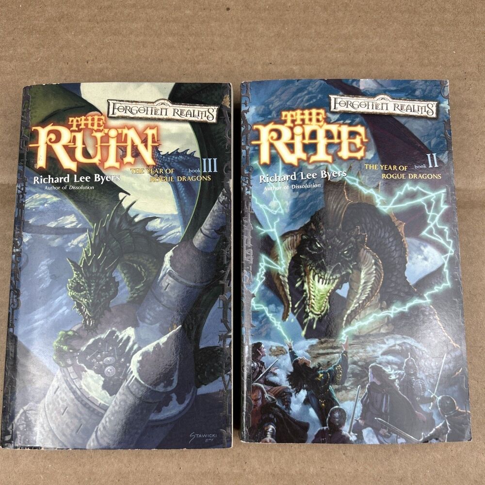 Forgotten Realms Book Lot Of 2 The Rite, The Ruin Richard Lee Byers Paperback